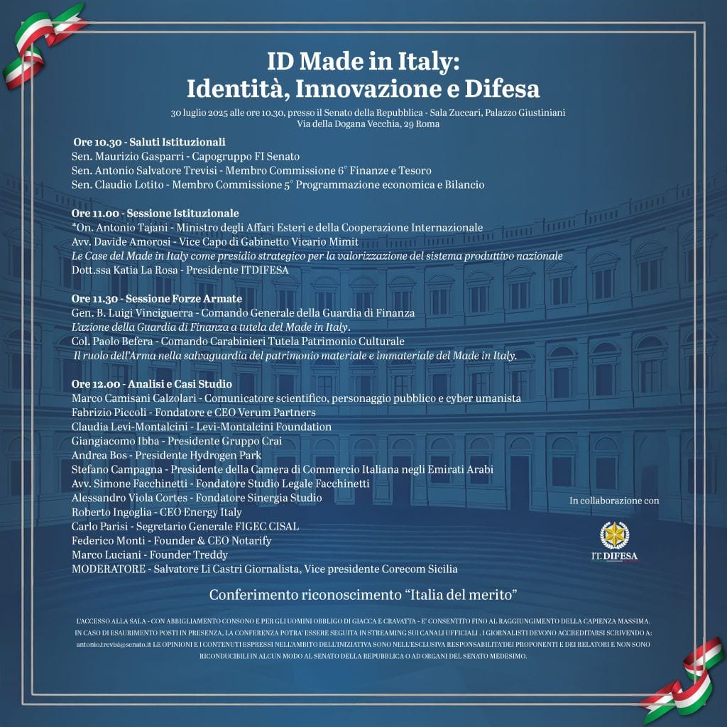 ID Made in Italy. Premio Italia del Merito 2025.